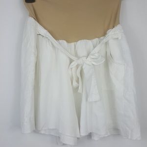 Motherhood Maternity Linen Casual Shorts